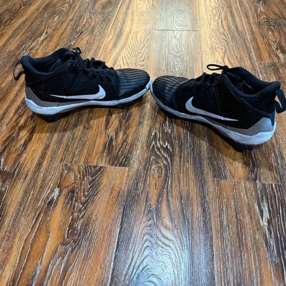 Nike Alpha Menace Mens 13 Black Silver Football Cleats 5139-010 Varsity 3